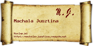 Machala Jusztina névjegykártya